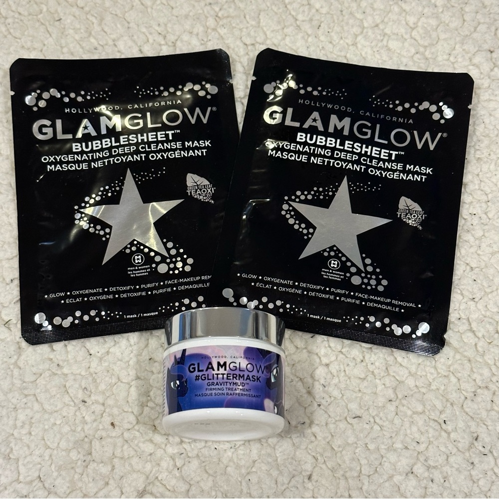 NWT glamglow my little pony gravity mud glitter mask and bubble sheet masks
